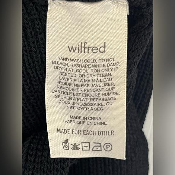 Aritzia Wilfred Cayenne Knit Crop Top Size S Black - Picture 7 of 8